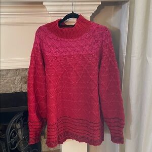 Lane Bryant Red Cable Knit Women's Sweater - 14/16 - NWT